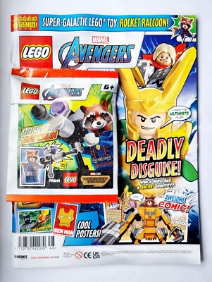 NEW LEGO MARVEL AVENGERS MAGAZINE WITH EXCULSIVE ROCKET RACCOON MINIFIGURE #24