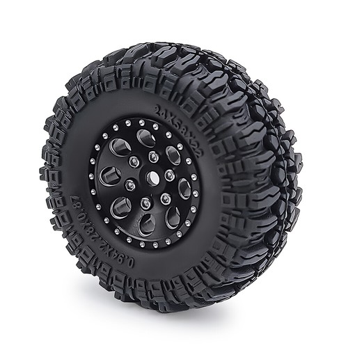 1.0 Tires Beadlock Wheel Rims Kits For 1/24 Axial SCX24 AX24 RC Car - Picture 2 of 26