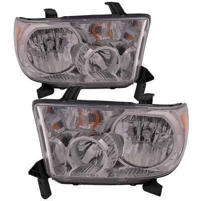 Headlight Set with Level Adjuster CAPA Pair For 2009-2013 Toyota Tundra