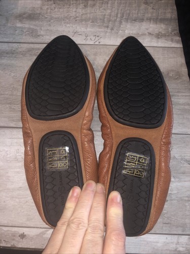 Yosi Samra Vienna Foldable Ballet Flat in Dark Whiskey Leather Size 6 Minimalist - Picture 3 of 4