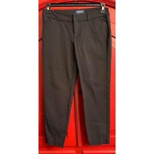 Old Navy Pixie Mid Rise Black and WHite Polka Dot Pants 8 Reg Straight Cut EUC