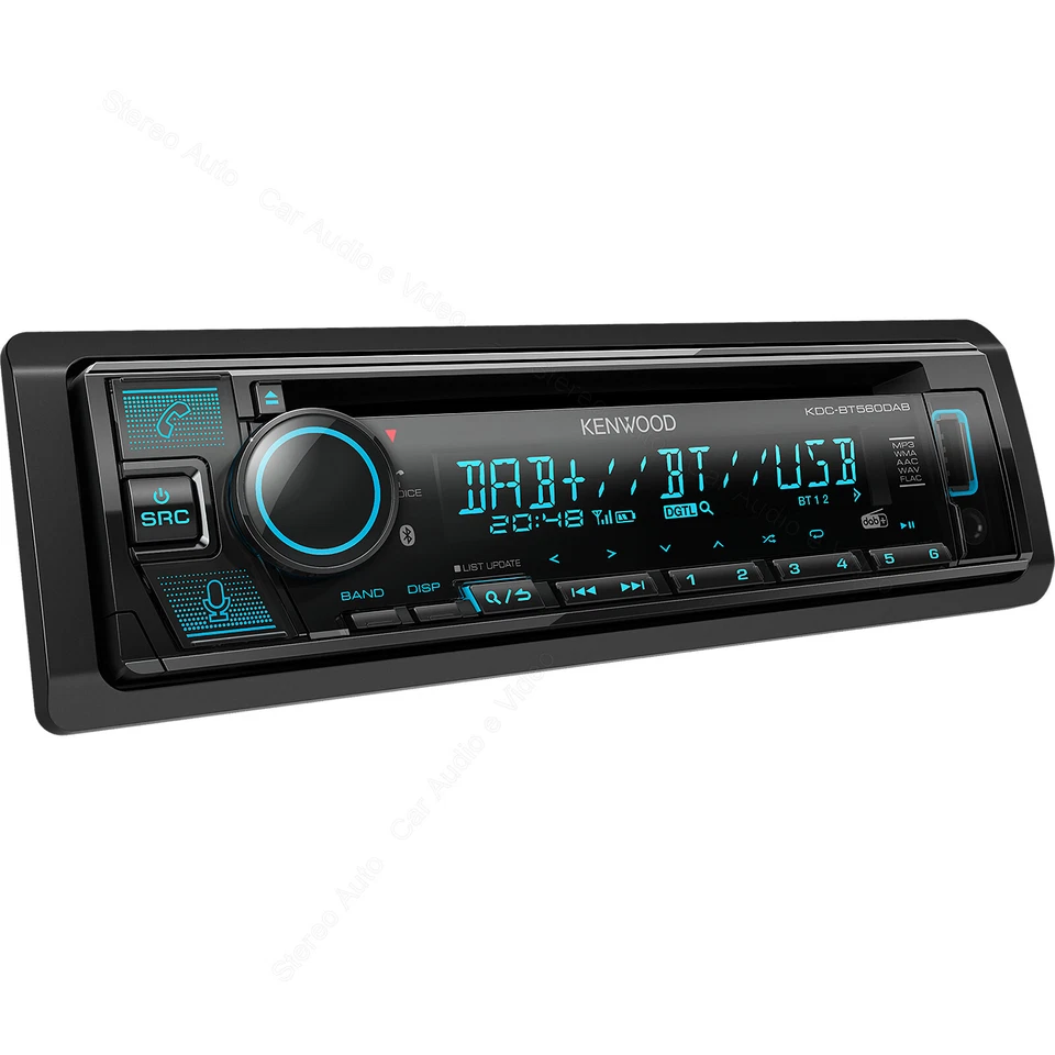 Autoradio Bluetooth DAB Stereo Auto 1 din CD USB Aux-In Uscita RCA Subwoofer Mp3 - Immagine 2 di 4