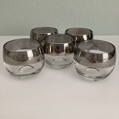 5 Dorothy Thorpe * Roly Poly Glasses Silver Band Rims Modernist MCM