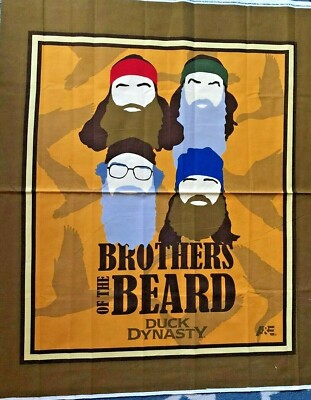 Cotton Quilt Fabric Brothers Of The Beard Panel A&E Television Networks 35''x44''