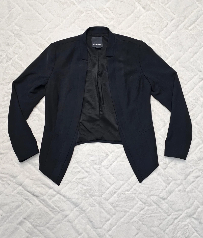Trouve女式(S)黑色开襟西装外套 — 第 2/4 张图片