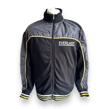 Everlast Men's Black Yellow Tracksuit Top Size M Regular Fit Jacket Medium