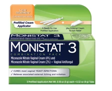 SM Monistat 3-Dose Yeast Infection Treatment Prefilled Cream Applicators