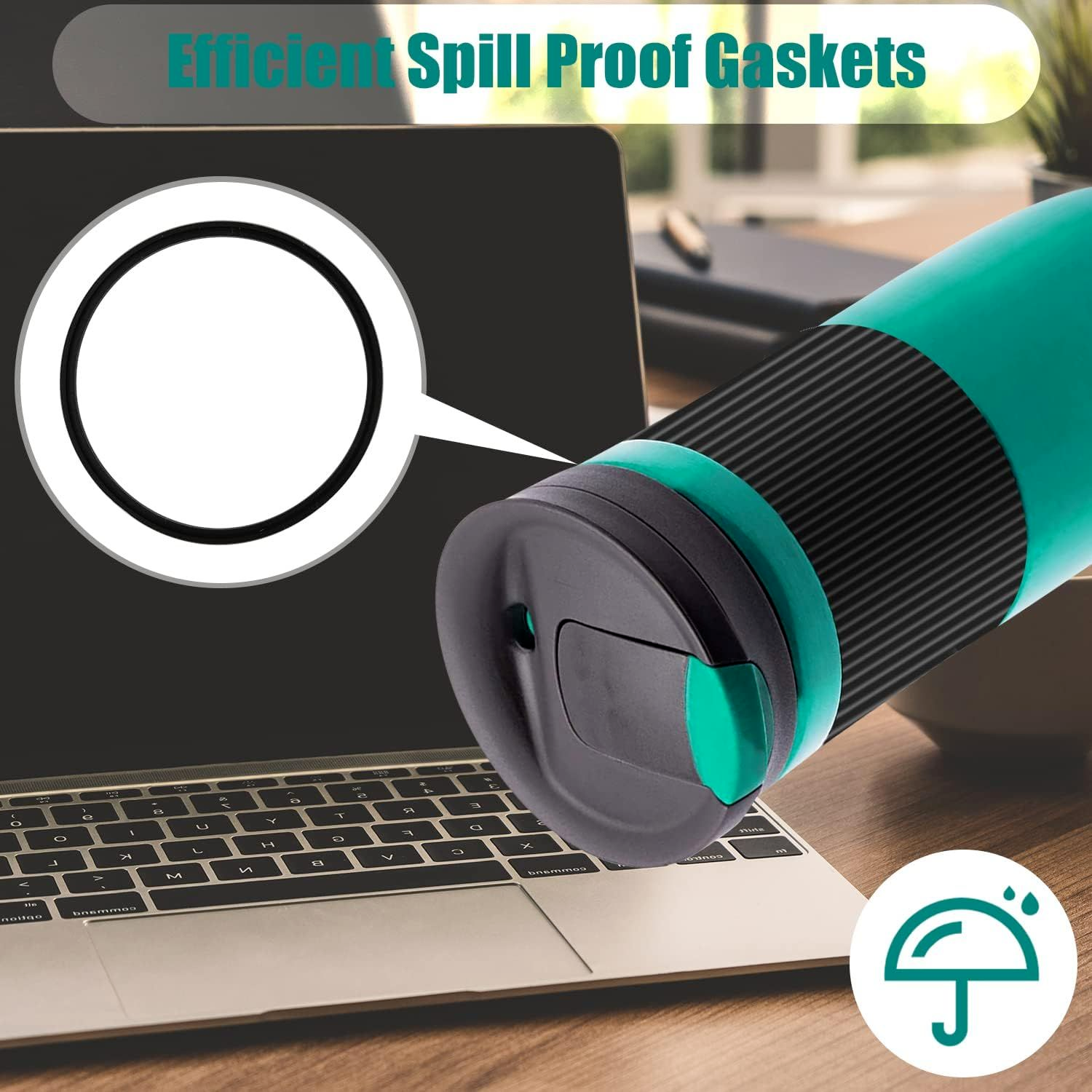 6pcs Replacement Rubber Lid Seals Compatible with 16 & 20 oz Contigo