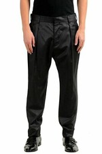Just Cavalli Men's 100 Wool Charcoal Pleated Dress Pants US 32 IT 48
