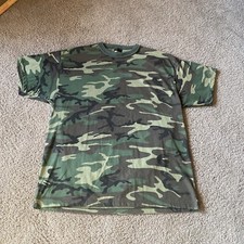 Vintage Rothco Men’s XL Single Stitch T-shirt Made in USA Army Green Camo