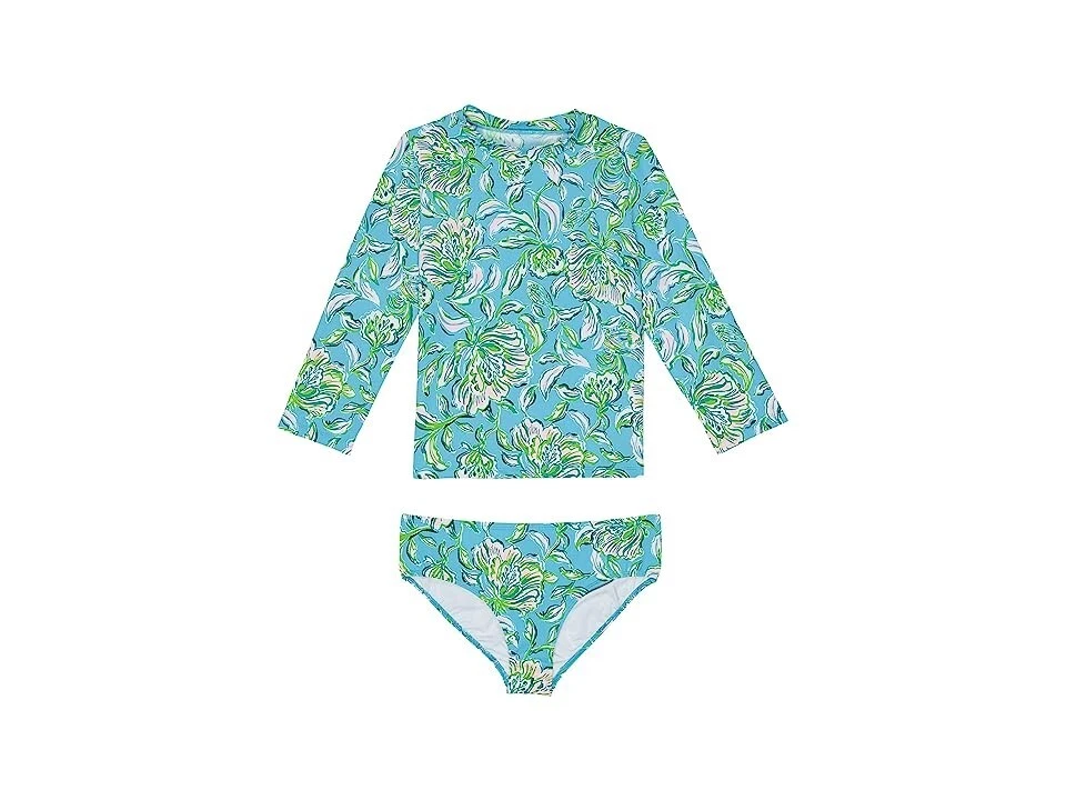Lilly Pulitzer L18738 Niños Niñas Multi Bobby Rashguard Set UPF 5 Talla 12 Foto 2 de 3