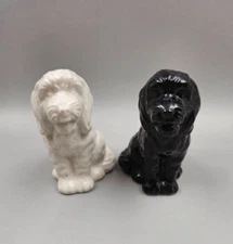 Tabitha Brown Blacky The Dog Black & White Dog Stoneware Salt Pepper Shaker Set