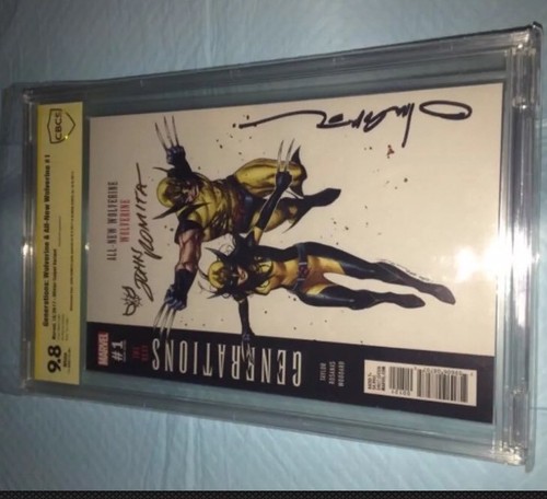 Generations Wolverine & All New Wolverine #1 9.8 SS 2X Boceto Firmado John Romita - Imagen 11 de 12