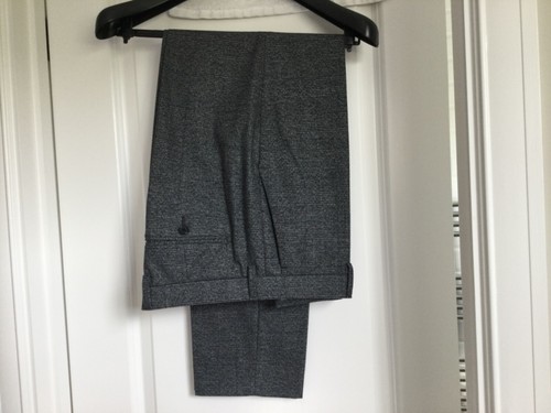 Mens Trousers W36 L 31 Grey check Marks & Spencer