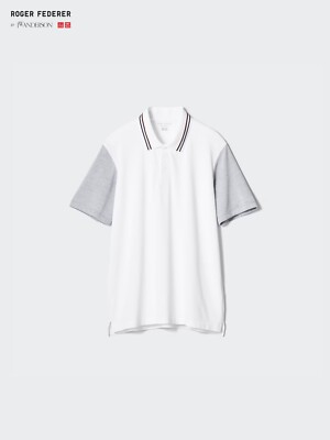 Uniqlo Roger Federer RF & JW Anderson DRY-EX Polo Shirt men's small white tennis
