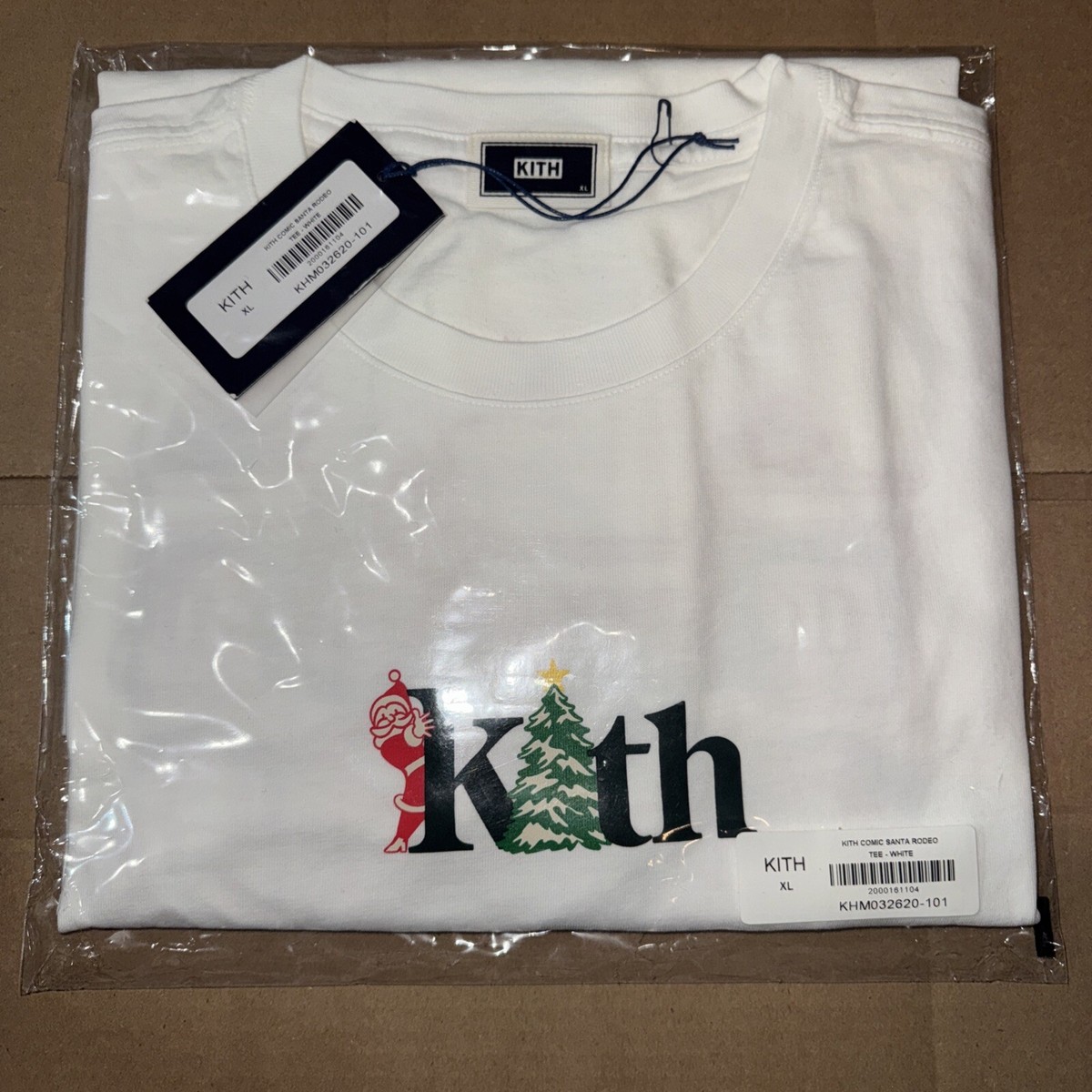 ☆ KITH Comic Santa tee グラフィックTシャツ ☆ KITH Comic Santa Rodeo Tee KITHMAS 2024 Size XL White Brand
