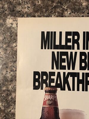 1990 Miller Sharps Non-Alcoholic Beer VTG 90s PRINT AD Brew w