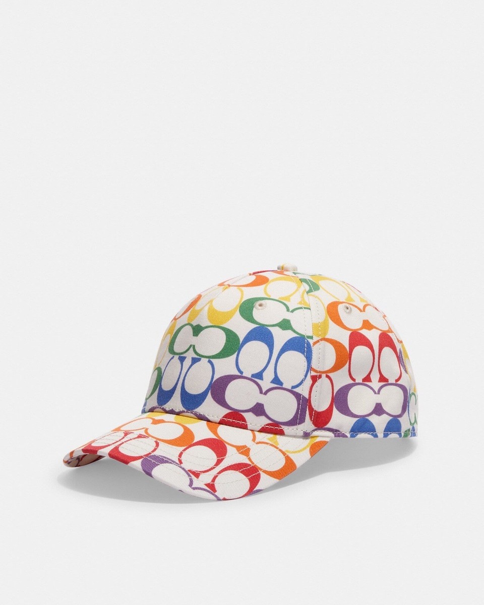 NWT Coach Rainbow Signature Baseball Hat size M/L