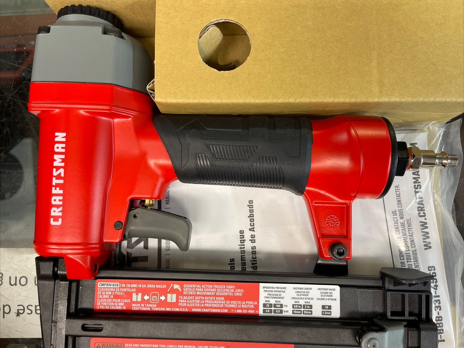 Craftsman CMPBN18SB 18 Gauge 2" Pnumatic Brad Nailer eBay