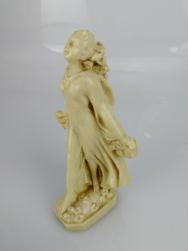 Sculpture Ancienne ,Jeune Femme aux Fleurs , H.15cm , Art Déco ... - Imagen 2 de 10