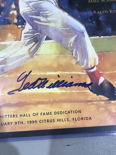 Ted Williams Signed Teds Top Twenty Hit List 16x20 Photo (PSA DNA) With COA - Picture 3 of 4