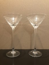 Set of (2) Stripe Etched 9.5