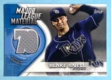 2021 Topps TBay RAYS,Blake Snell-Major League Material Relic card #MLM-BS