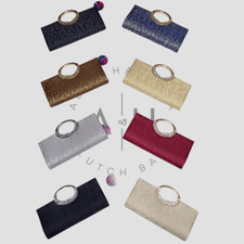 Elegant Evening Clutch with Rhinestone Handle
