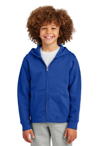 District DT6102Y Youth Ringspun Cotton/Polyester V.I.T. Fleece Full-Zip Hoodie - Picture 5 of 10