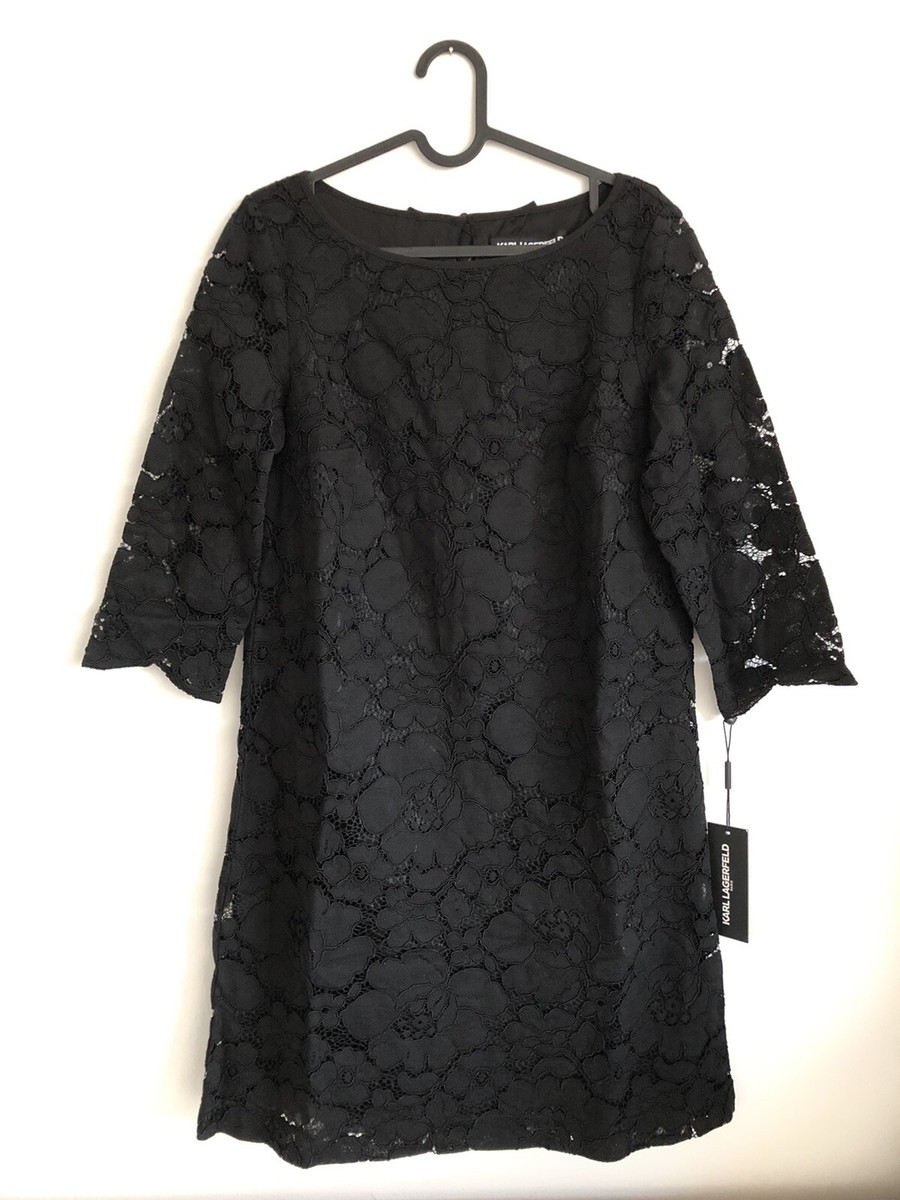 karl lagerfeld floral lace dress Karl Lagerfeld Lace Shift Dress, 12 / White