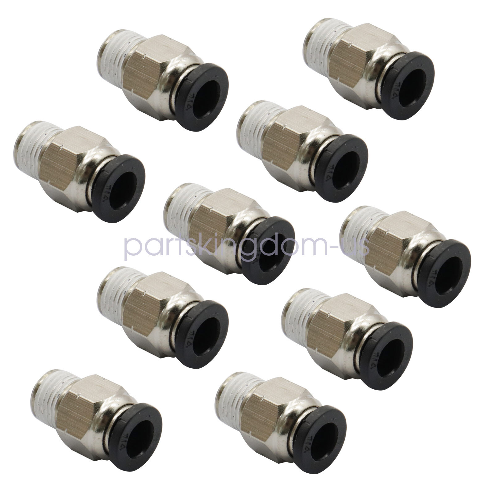 One 1/8 Male NPT x 1/4 OD Tube Female Push In To Lock Connect Fitting