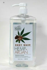 1 Bottle Natural Therapy 33.8 Oz Hemp & Argan Nourishing Relaxing Body Wash