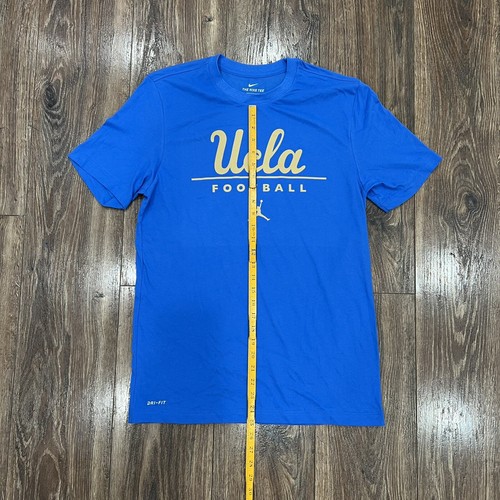 UCLA x Jordan Fußball Nike Dri Fit Shirt Herren mittelblau gold Schriftzug ungetragen - Bild 5 von 11