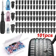 101PCS Car Tubeless Vacuum Tyre Puncture Repair Kit Screw Nails Tire Patch Plug