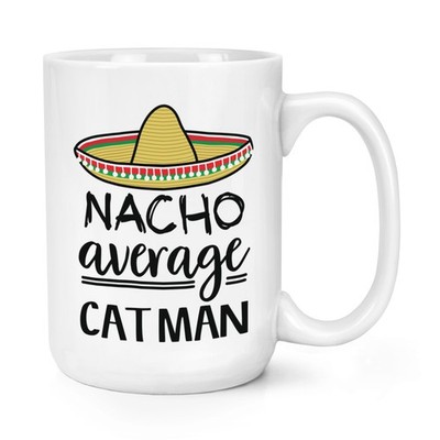 Nacho Durchschnitt Katze Mann 426ml Groß Becher Tasse Worlds Best Favorit Lustig