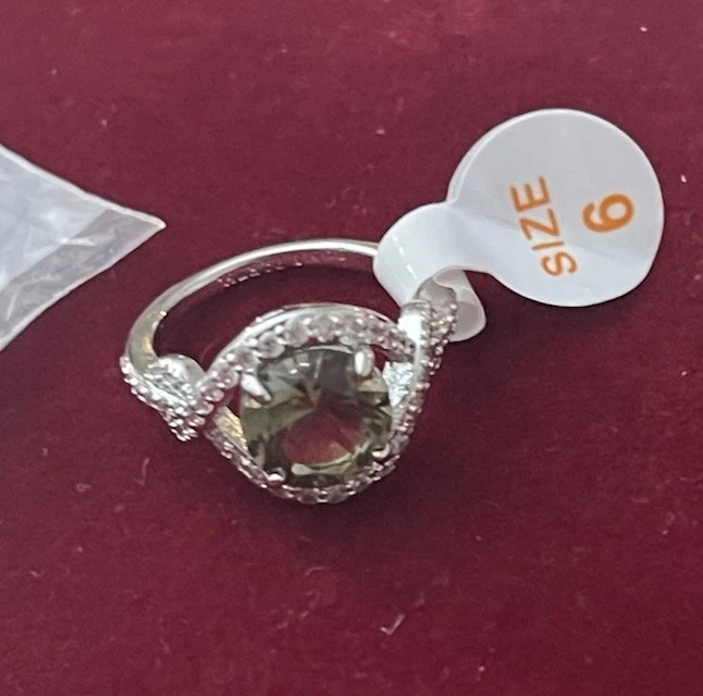 Bomb Party Ring Size9 Rbp7775 It Was All Perfection Lab Created Smokey Topaz Sz6 - Image 3 of 4