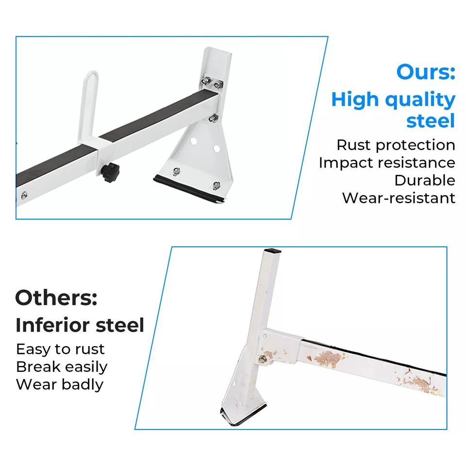 Лестничные багажники на крышу стальные белые для полноразмерного фургона GMC Savana 3 шт 1996-2022 - Изображение 4 из 4