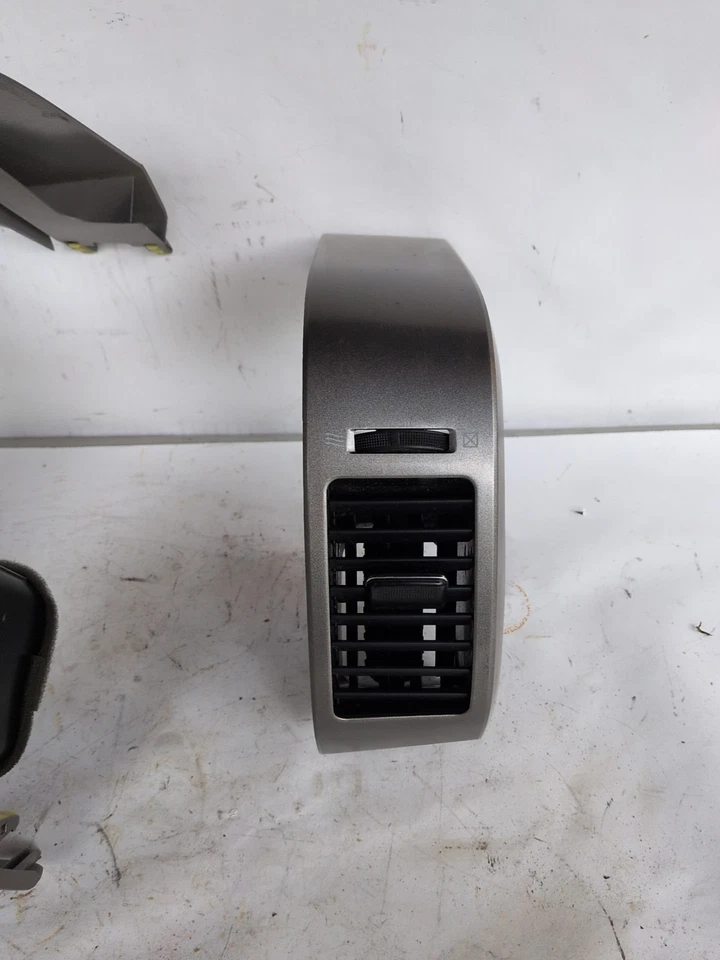 2004-2009 Toyota Prius Silver Dash A/C Heat Air Vents Guarnição Painel Moldura Conjunto de 3 - Imagem 4 de 4