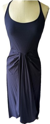 Rebecca Taylor Women's Sarong Drape Dress Sz Small Navy