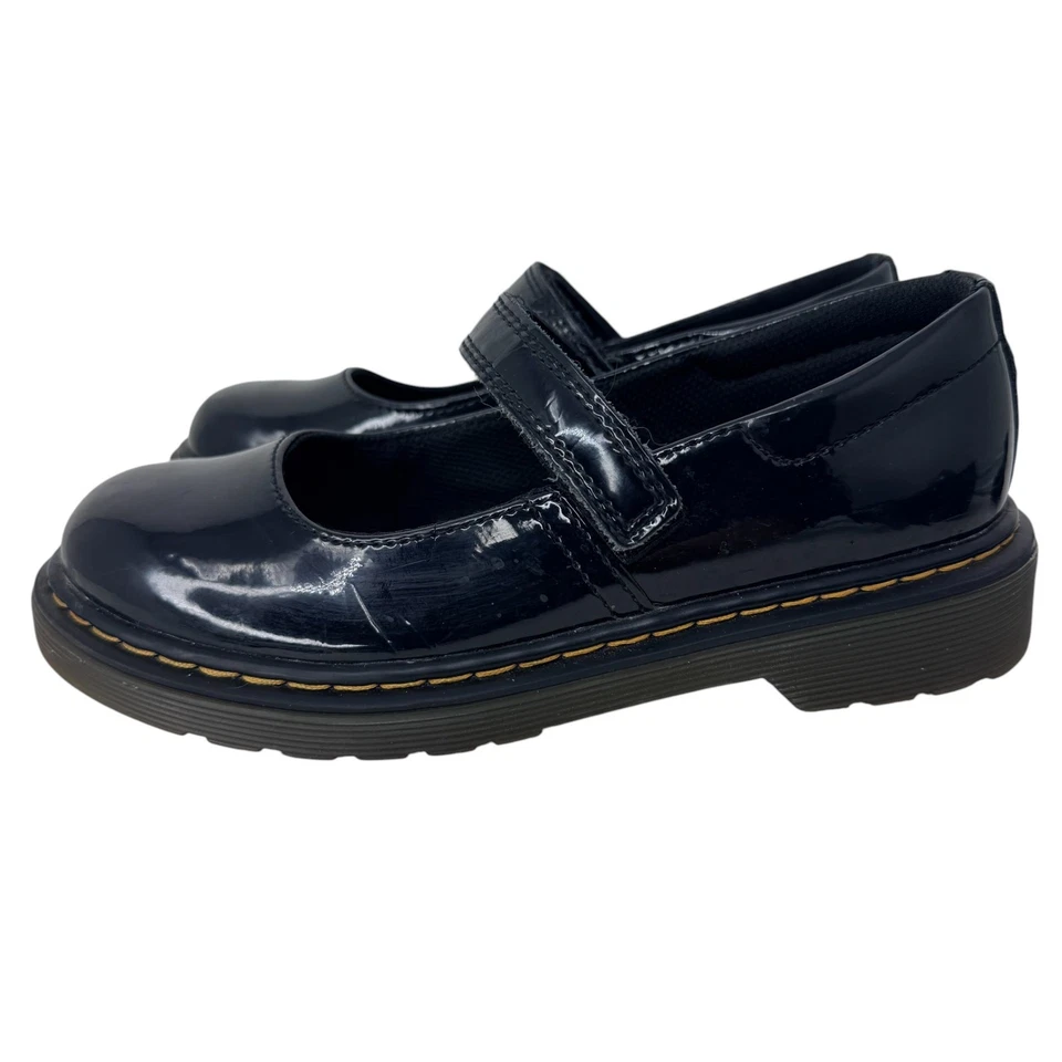 Dr. Martens Maccy Mary Jane Shoes Kids 2 Black Patent Leather Air Cushioned Sole - Image 2 of 4