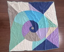 SCARF VINTAGE MICHEL PARIS GEOMETRIC SILK SQUARE