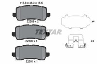 Bremsbelagsatz FÜR Honda HR-V (Ru) - Textar 2238901