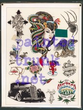 vintage phil sims cholo tattoo low rider flash lam san antonio texas 11x14