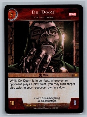 Vs System TCG Marvel Exclusives Doctor Doom Power-Hungry #MEX-002 Foil CCG