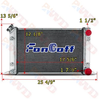80104N Aluminum 3 Row Radiator Cooler For VW Scirocco / Pro Stock Style Drag