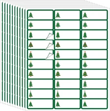 750 Pcs Christmas Address Labels 1 x 2.625 Inch Mailing Label Winter Foil Printa