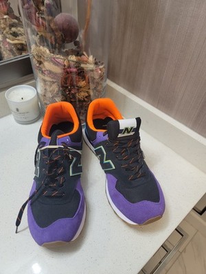 New Balance 574 Men s Size 13 Black Purple Orange Blue Custom ML574PT2