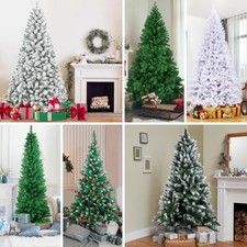 Artificial Christmas Tree with Stand Bushy Pine Xmas Indoor Outdoor 4/5/6/7FT