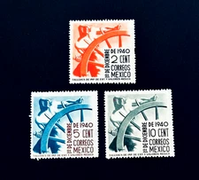 MEXICO Stamp Lot - 1941 President Camacho Election Sn 764-766 MH r42 Full Set 🔥