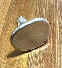 Large Modernist Hollow Silver Size 10 Ring Signed ISRAEL 12.2 Grams